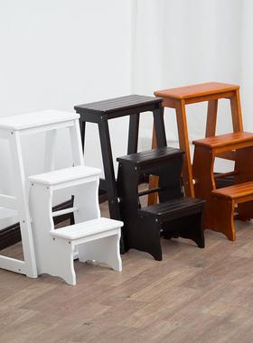 实木梯二三步高家用折客厅室内多凳功fi88rWaF能登梯子叠凳楼梯椅