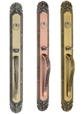 30327豪门华大门锁开门对开门大拉手户机械门锁入实木门欧式别墅