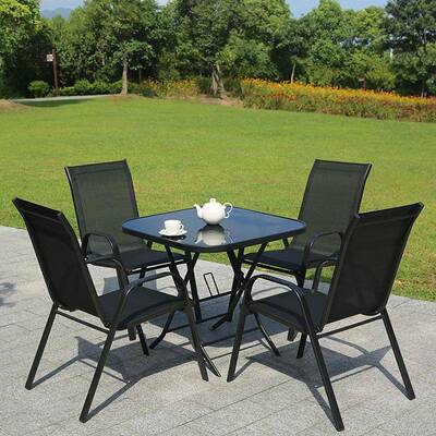 户外桌伞椅花园露天庭院水tb-61060阳台折叠休小铁艺室外摆桌椅防