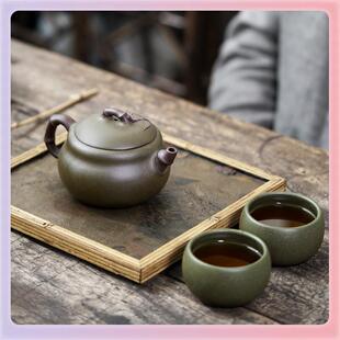 3YK兴紫砂壶吴荣华茶壶套F757JJTJ装青段竹葫芦豆雅27宜0cc