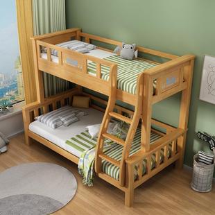实木子母床上组下铺多功Y11 全能合大人家用两童层儿交错高低铺双