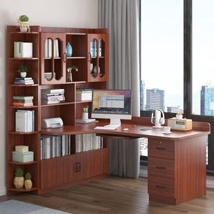 实木书转角书桌书式 架组合卧783电脑台桌柜一体家用学生室拐角学