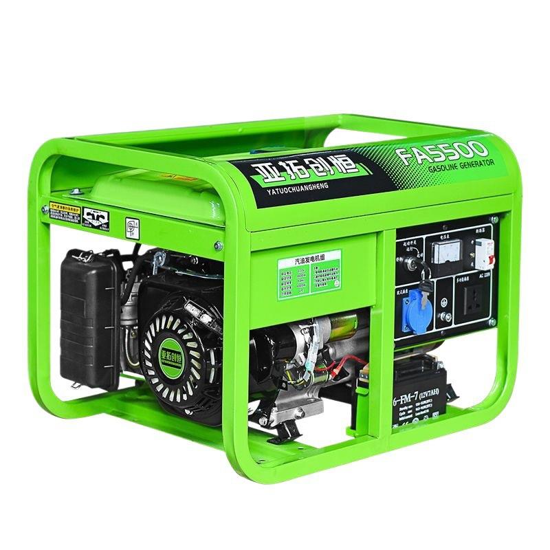 亚创恒汽油发电机家用220V4kw//6KW/8/0千瓦600W手动12KW三相1拓3