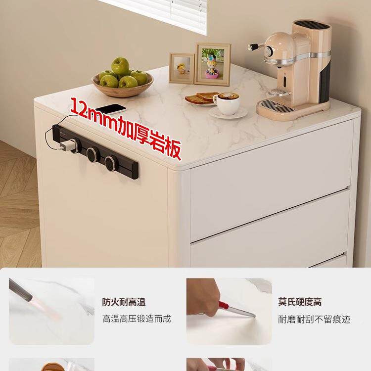 可导颂岛台柜单独倒台柜窄岛台可移厨动台房小柜岩板餐边无品牌/台柜