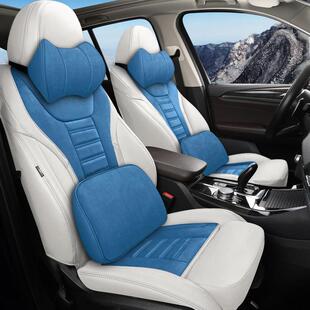 汽车坐垫纳帕皮715拼翻毛不限皮车专车专用型全围包五座椅套四季
