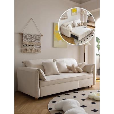 大象耳朵沙发奶油风网红小户型客厅乳胶两用多功能沙发床可折叠