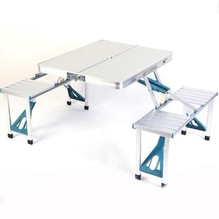 户外便携折叠桌椅连体桌露营烧烤桌摆地摊桌子折叠桌椅子