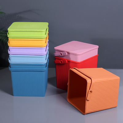 加厚水桶款可坐桶玩具桶家用盛水桶方形桶幼儿园专用桶带盖桶