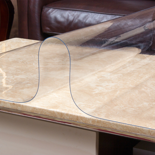 PVC软玻璃桌布透明磨砂防水防烫防油塑料免洗水晶板加厚台布定制