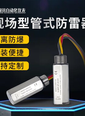 S-QDP防爆型管式浪涌保护器电涌防雷器24V现场变送器仪表串联并联