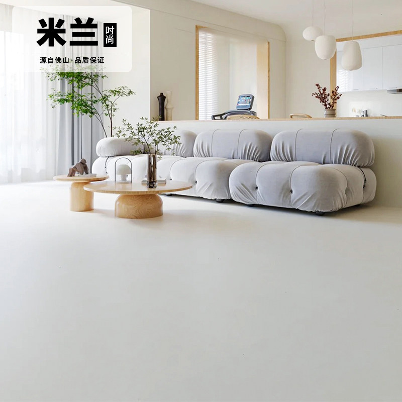 柔光客厅地砖750X1500大厅餐厅卧室奶白暖黄厨卫墙砖微水泥瓷砖