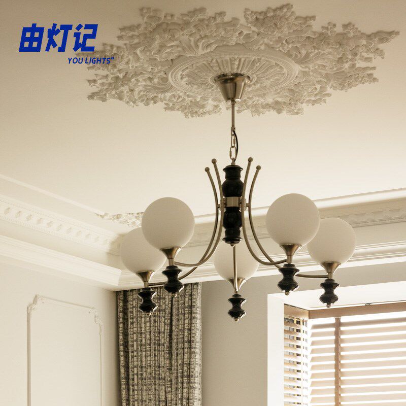 由灯记法式复古客厅吊灯奶油风包豪斯魔豆餐厅卧室高级感氛围灯具