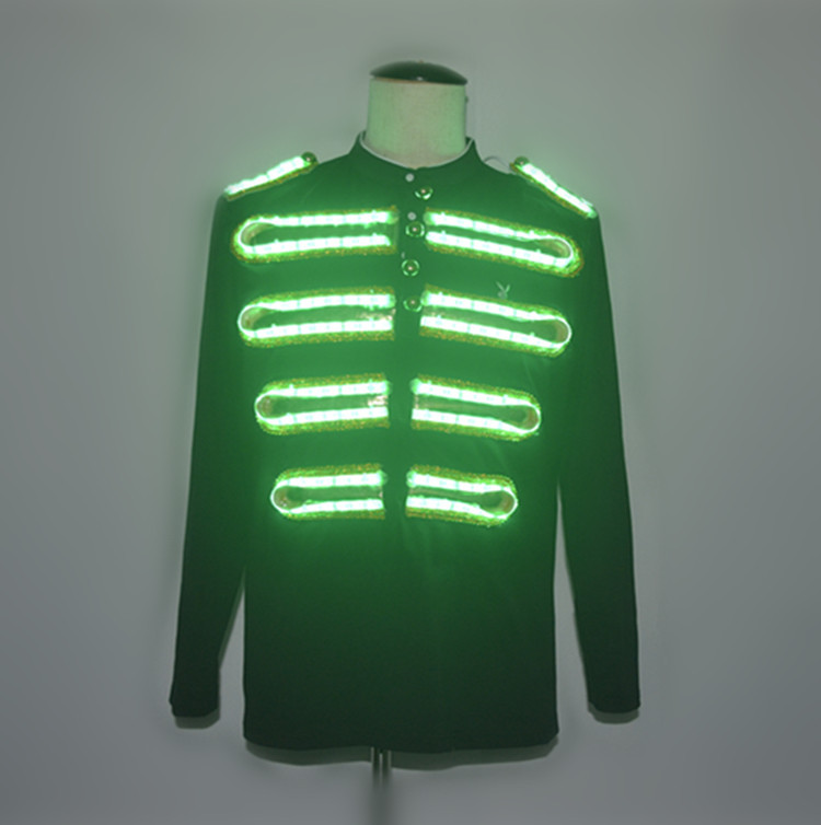 发光衣服LED七彩演出个性服装新款爆闪服装道具电音节酒吧服饰