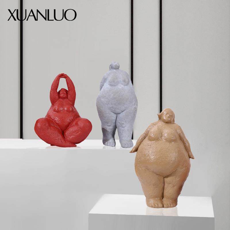 北欧胖女人摆件创意抽象人物艺术品客厅北欧设计师装饰品树脂摆件,纺织面料/辅料/配套,纺织机械配件,淘宝优惠券,粉丝福利购,淘宝优惠卷
