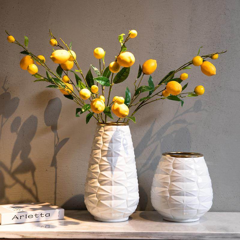 北欧陶瓷花瓶手绘描金大肚瓶客厅装饰办公室瓷器工艺品软装摆件,纺织面料/辅料/配套,纺织机械配件,淘宝优惠券,粉丝福利购,淘宝优惠卷