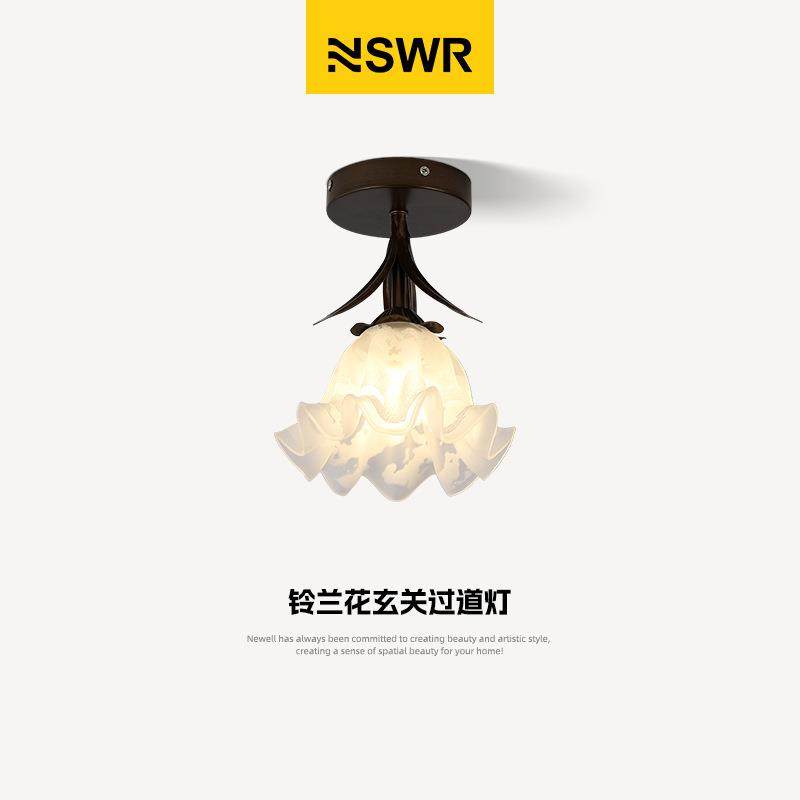 复古过道吸顶灯中古风花朵玻璃入户玄关走廊灯全光谱护眼阳台灯,畜牧/养殖物资,畜牧/养殖器械,淘宝优惠券,粉丝福利购,淘宝优惠卷