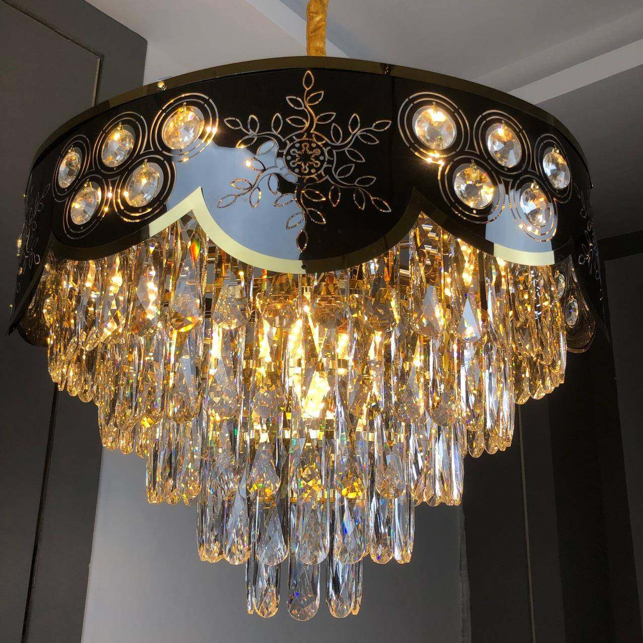 现代轻奢水晶吊灯铁艺水晶餐吊灯客厅灯卧室灯走廊灯外销,纺织面料/辅料/配套,纺织机械配件,淘宝优惠券,粉丝福利购,淘宝优惠卷