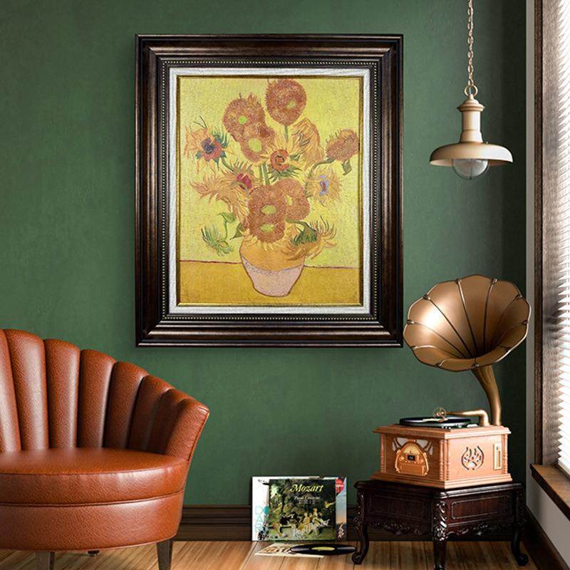 十四朵向日葵装饰画家居客厅玄关餐厅挂画世界名画复制向日葵油画,机械设备,其他机械设备,淘宝优惠券,粉丝福利购,淘宝优惠卷