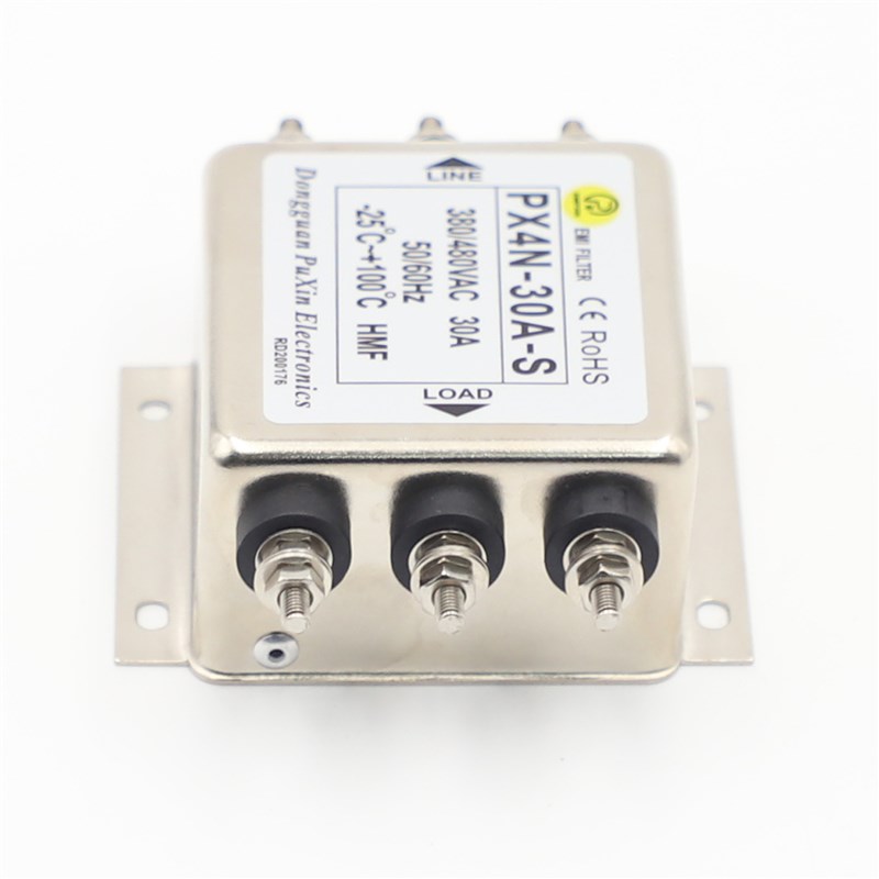 普鑫原厂直销三相滤波器380/480VAC大功率频率滤波元件PX4N-30A-S