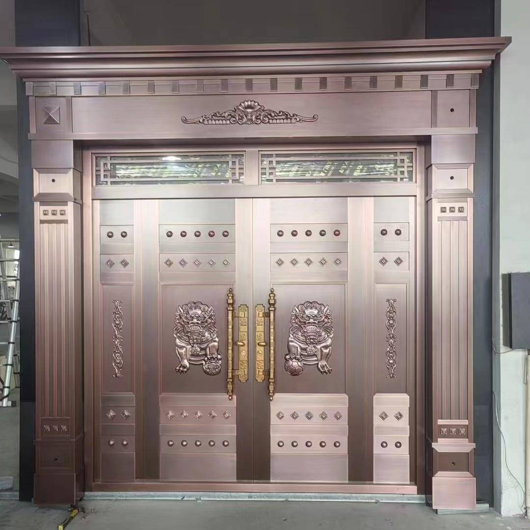 定制铜制入户门欧式轻奢别墅进户门古典花园庭院大门自建房防盗门
