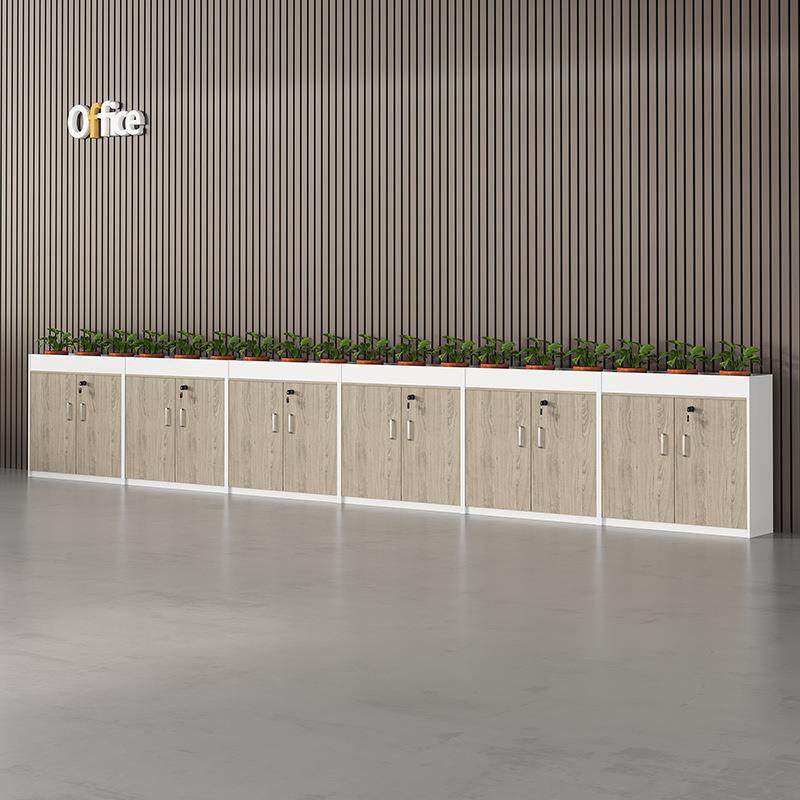 办公花文胡桃系列件柜落地隔室断矮柜员工储档案物资料柜带锁槽杂,商业/办公家具,办公储物柜,淘宝优惠券,粉丝福利购,淘宝优惠卷