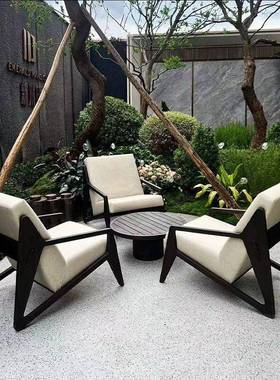 户外沙椅子市政园景观庭院民发宿售楼部不锈钢SEC阳休闲台家具林