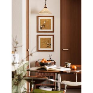 壁宋代学新中式客餐装饰画法式中古风床头挂画美复古玄关7646过道