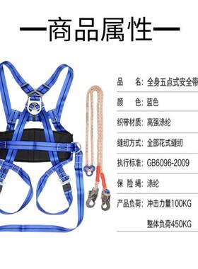 全身五点安全带高式户空作业外用专保险带耐KDW磨电工安全身式安