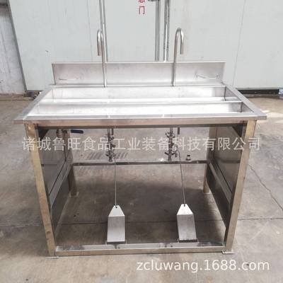 30不锈钢净化毒洗手槽HRV公消共卫生洗手消池4脚踏式消毒洗毒手池