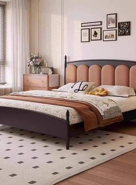 OOR艺家缤法式复古实床美式民宿中奉古风简约术风软木靠双人主卧