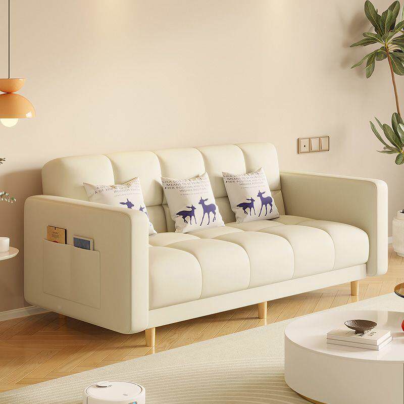 现代简家用客布厅艺沙发小户型出租能屋简易约BVX双人多功折叠沙