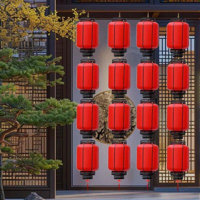 20防25新款户BXM大红水亚克力防晒防摔灯笼中式仿古装饰吊灯外中