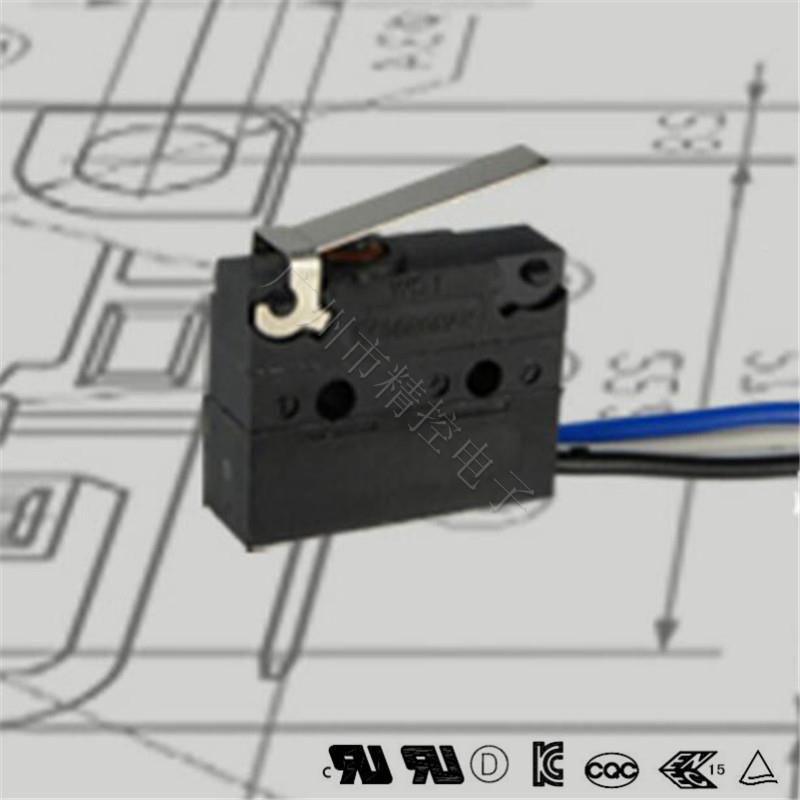W无品牌/蓝OS1防水微动开关IP67防水开关DNGNAN黑白三条程线转换