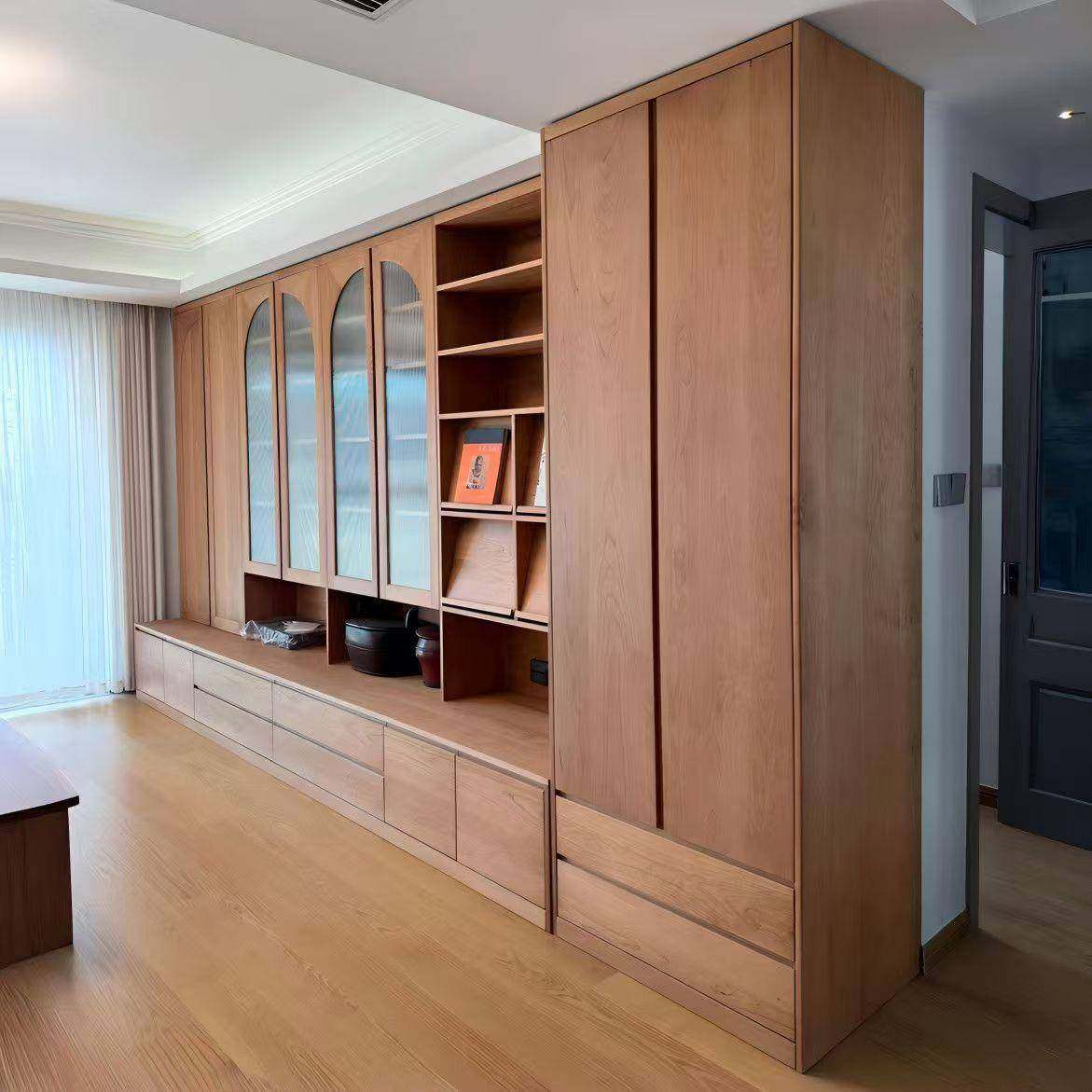 古中风北美黑胡桃HHQ木满物墙书柜客厅全实卡木书架储柜带座,标准件/零部件/工业耗材,车间地垫,淘宝优惠券,粉丝福利购,淘宝优惠卷