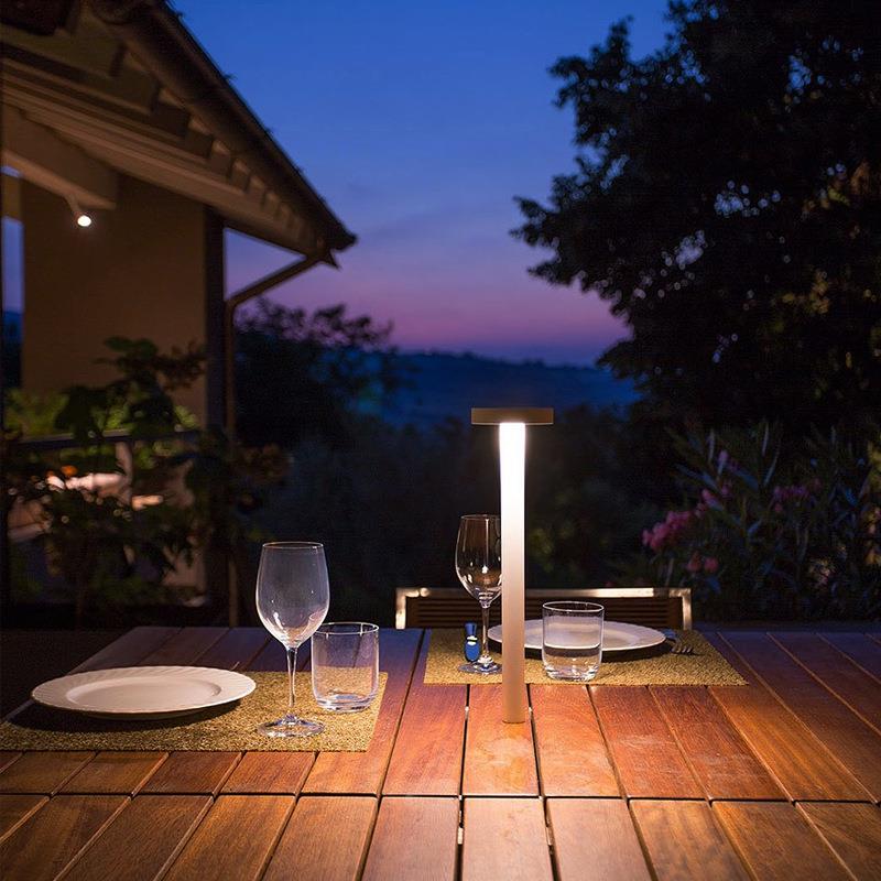 意大利D简avi气de现代便Groppi餐VJF厅浪漫氛极户携外餐桌充电台