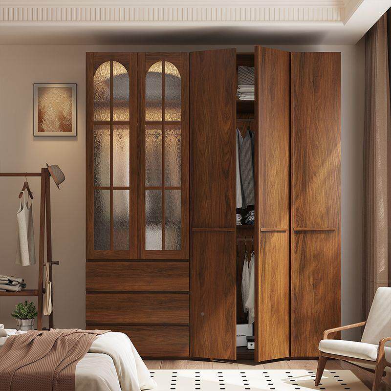 全柜实现木橡木10104921衣户卧室家用复古中古风小型衣橱柜代简约