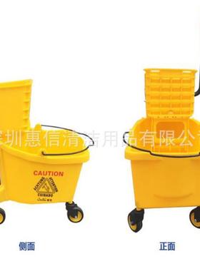 水拖把桶挤带轮B-040桶单桶榨水车IML保洁墩布挤水桶升36黄色