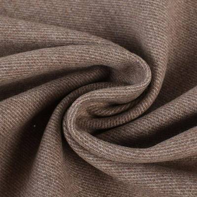 新款素款斜纹料双面呢羊色毛混纺布双层厚秋冬外套GVW大衣呢毛纺