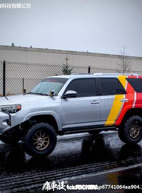 奔跑者run766ner贴拉花普拉多车身4装饰改装车汽车贴纸贴膜