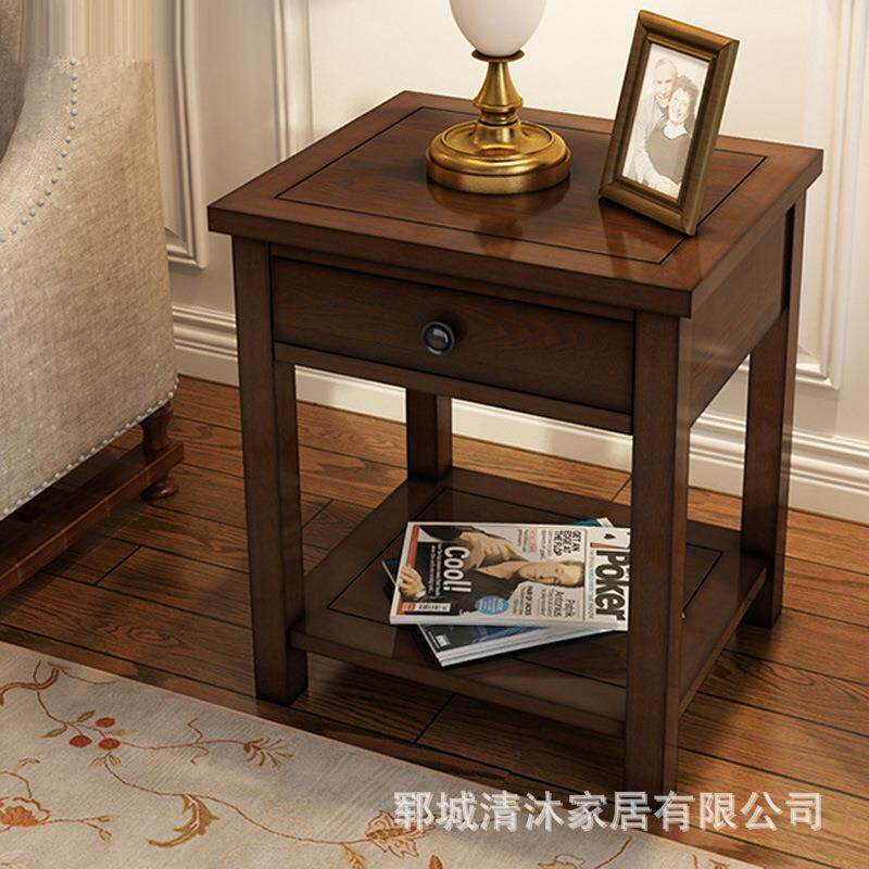 木质复小型木单抽无品牌/储物收纳柜美实式乡户村沙发边茶几简约