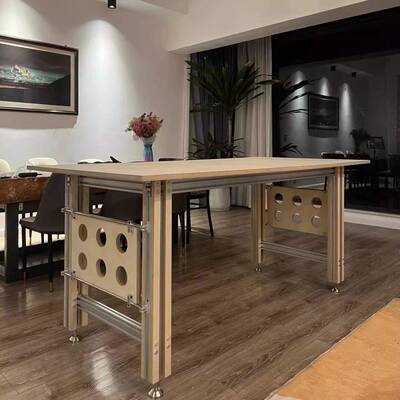 设计师书海洋板电脑桌光子轴jz-0407桦桌木桌卧室铝型材长办方形