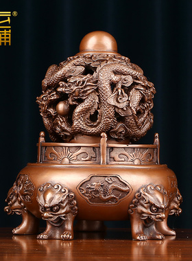 紫铜九转乾坤鼎摆件装饰品时来运转客厅办公室公司开业乔迁礼品