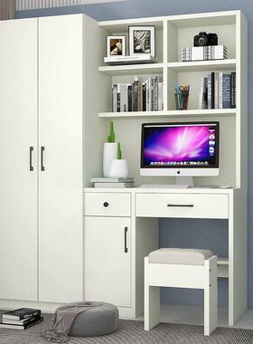 简柜约连体书衣一体组合字台小户型家写桌用TJD儿童卧室书架电脑