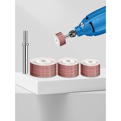 活柄百叶轮磨头6mm砂纸光60打磨2活柄叶轮05细目20内磨400目电磨