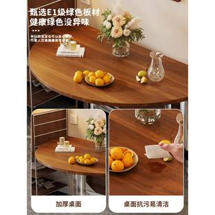 2025大新型可折叠桌子Fhzfmzxq出人租房餐桌圆桌15家用吃饭不锈钢