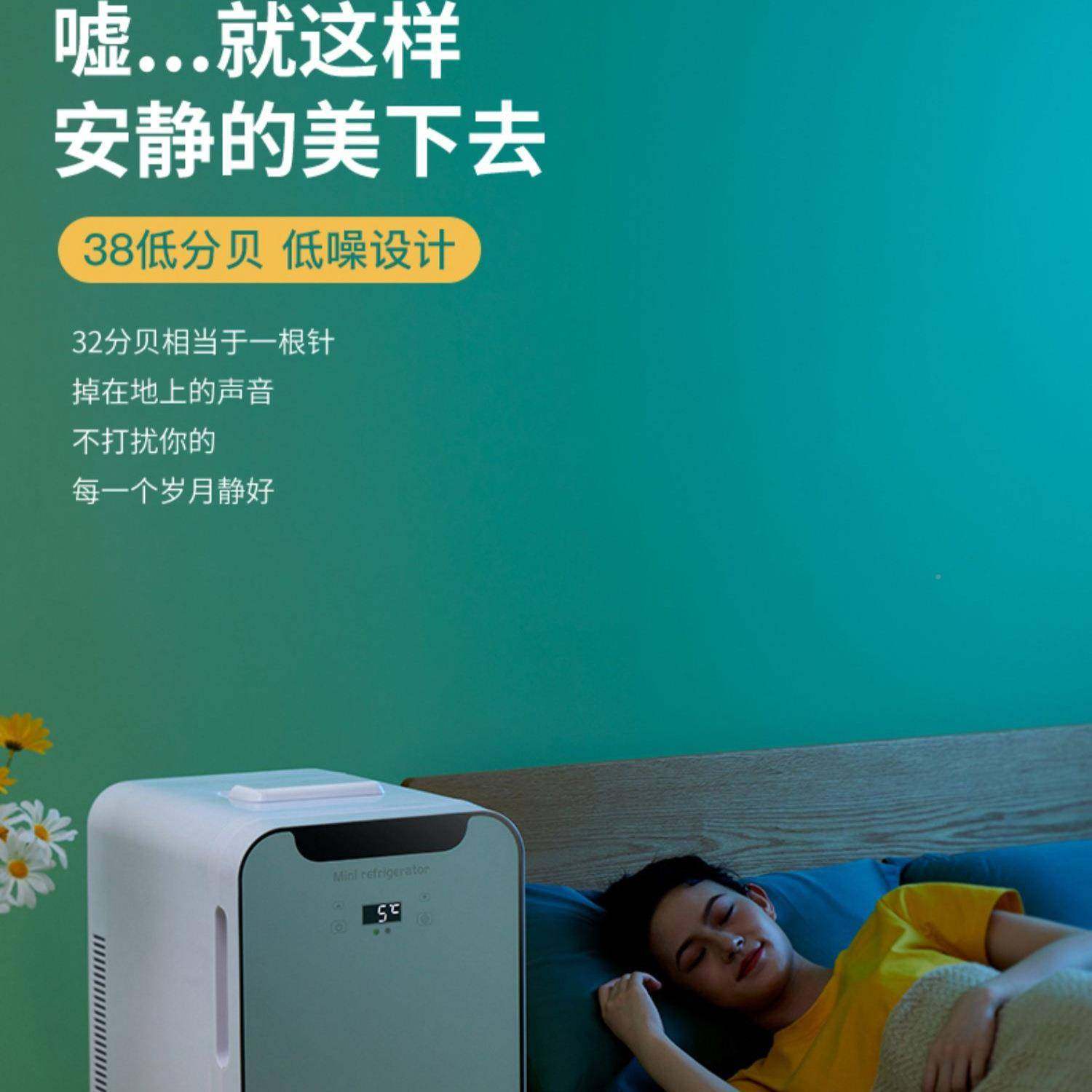 迷你小箱一冰人二人家用办418公特冷小型新款车室载冰箱冷藏冻，