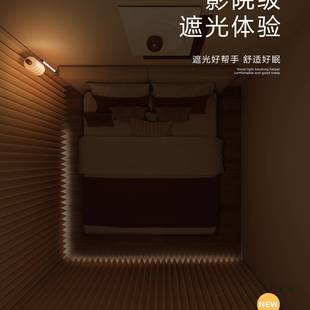 隐帘形折叠免房打孔间隔断帘出租F9886HTJ屋卧遮挡帘分割窗床边屏