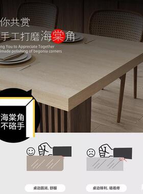 餐岛台缩桌一体家可伸中古风岩板中导台开放式用XZX厨房吧台