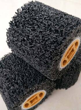 光进口黑金刚洁丝轮黑色金钢砂轮十字胶芯打磨百WMS布金属表面抛