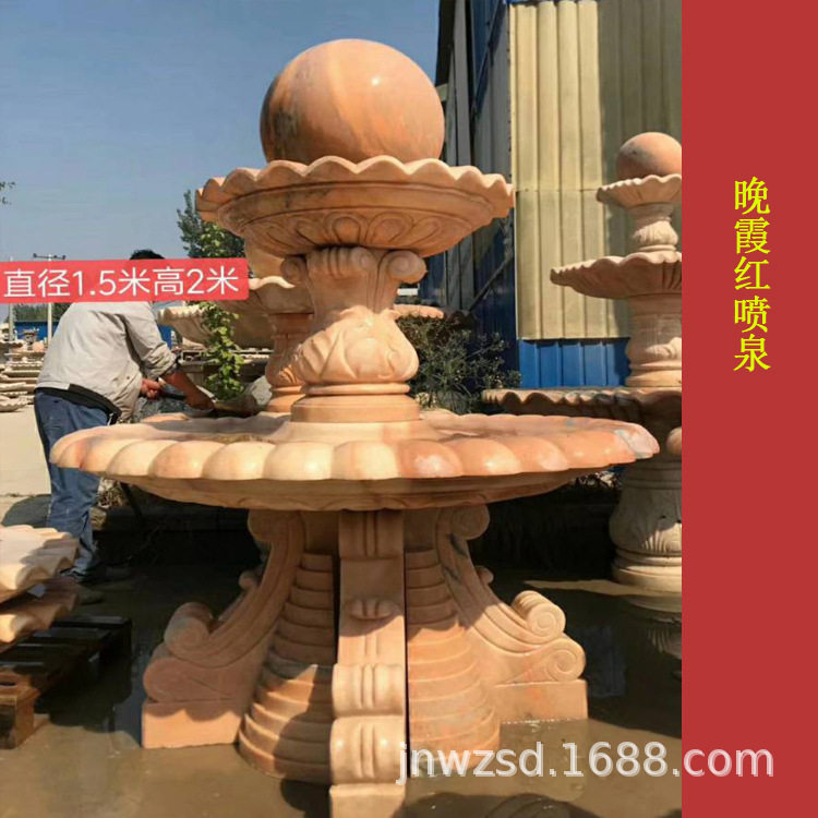 大理石花岗岩大号喷水石球